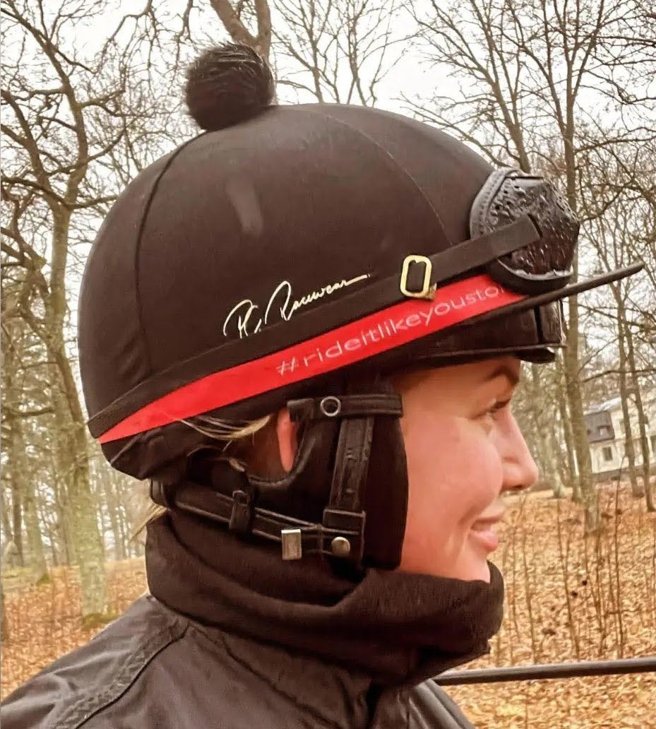 Lycra Hat Silk With Bobble Black By Pc Racewear