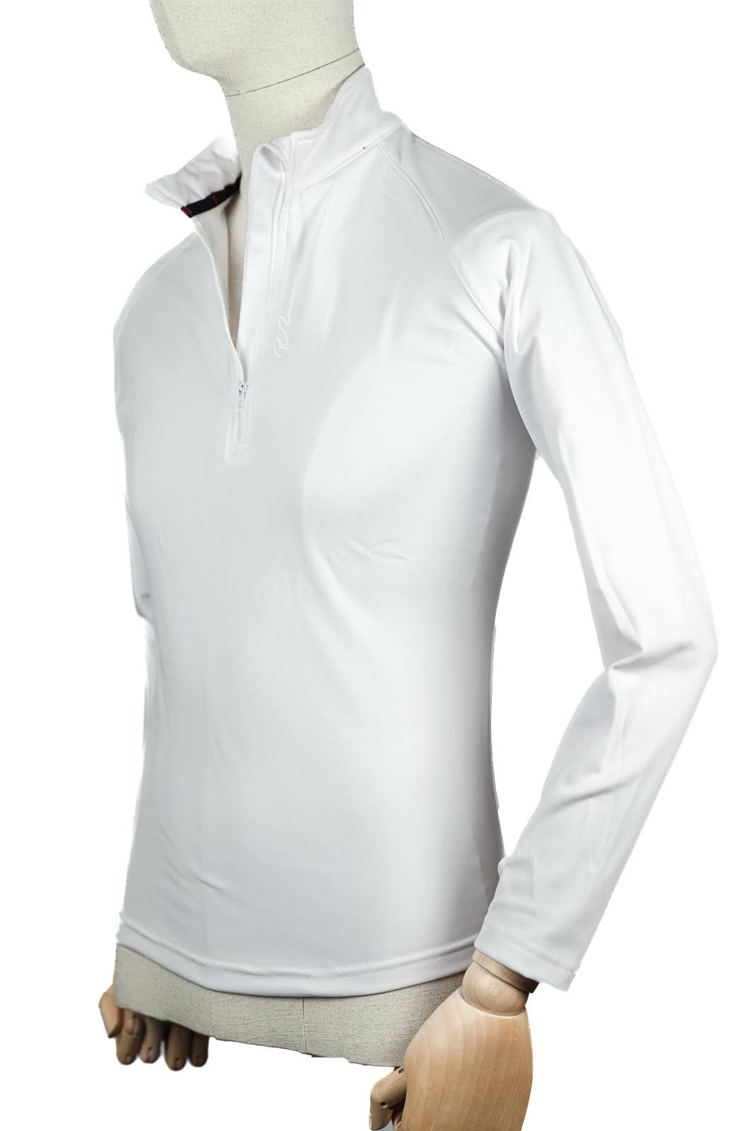 Adults Half Zip Baselayer - Long Sleeve - Signature White