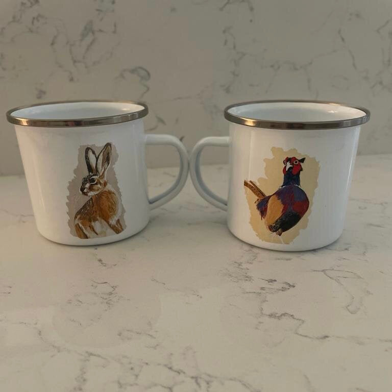 Phil the Pheasant Enamel Mug