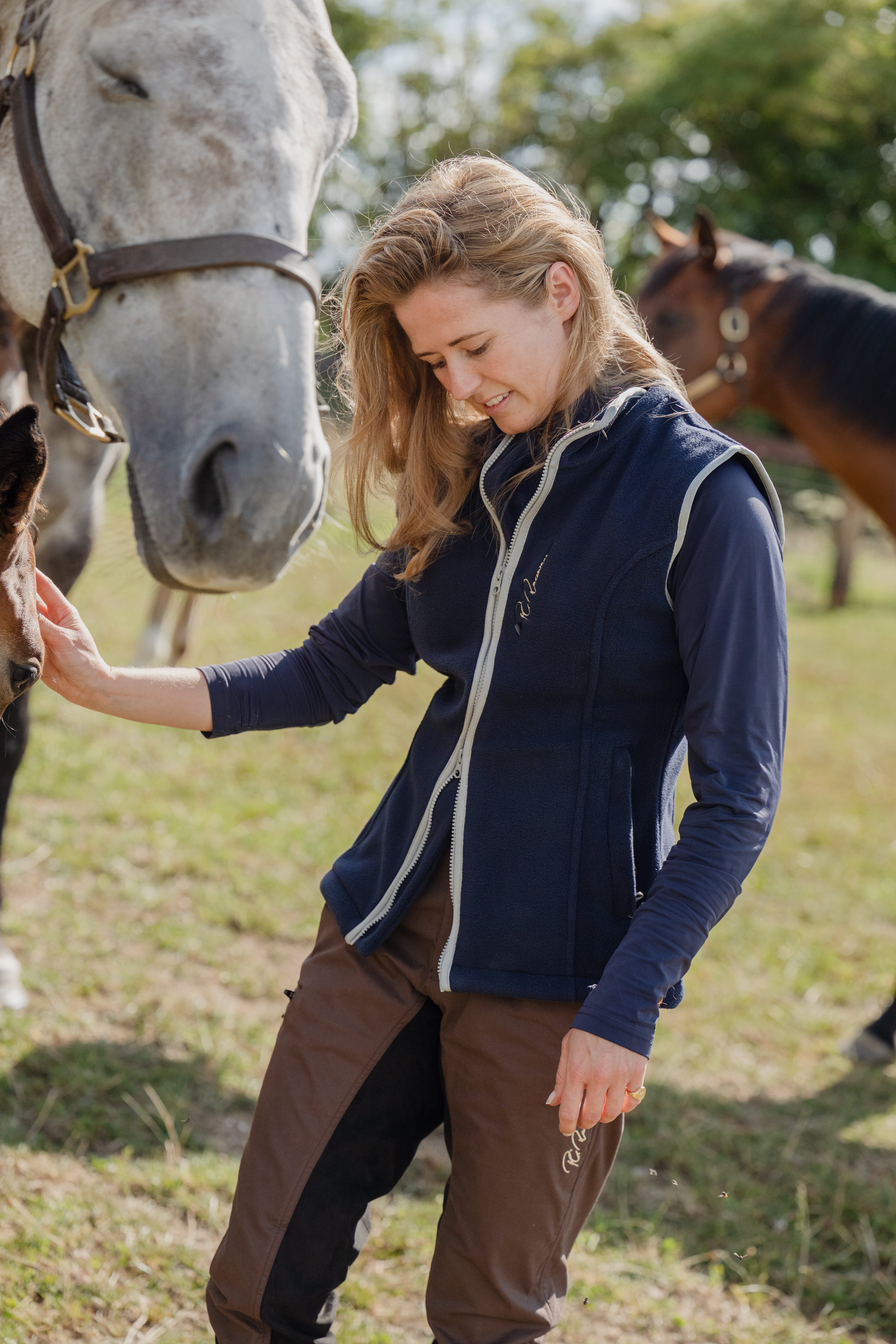 Paddock Fleece Waistcoat Navy By Pc Racewear