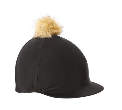 lycra-hat-silk-with-fur-bobble-black