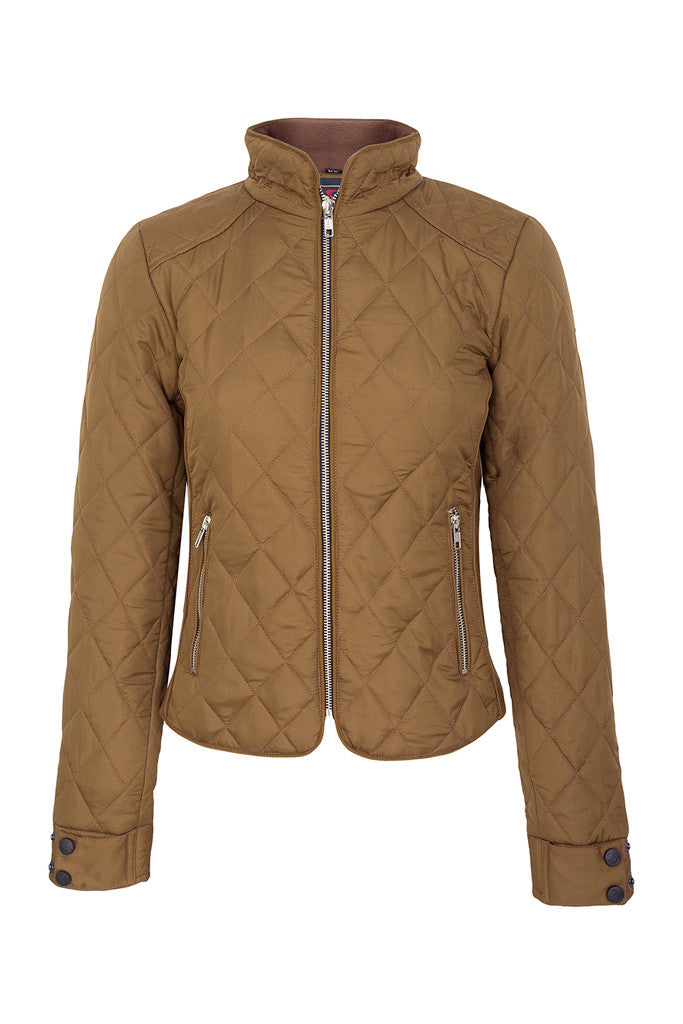 A Little Bit Racey Jacket in Caramel - Front - PC Racewear