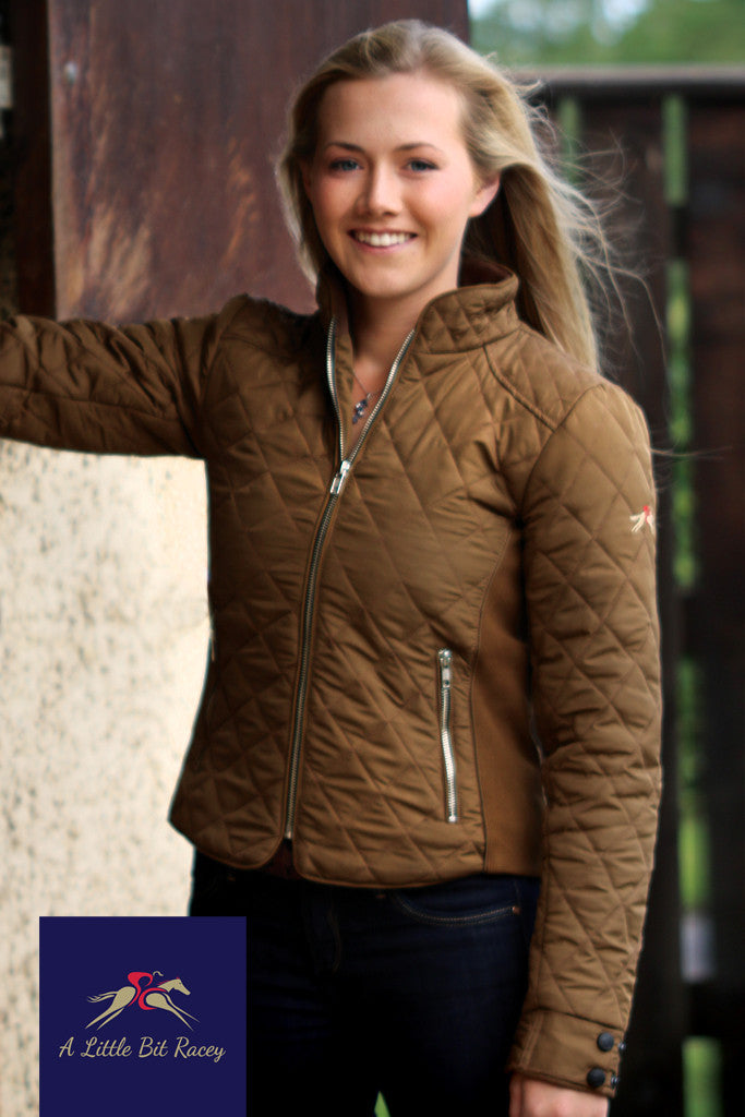 A Little Bit Racey Jacket in Caramel - Front - PC Racewear