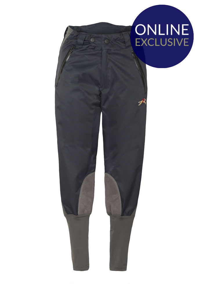 Paul Carberry PC Water Resistant Horse Riding Breeches Navy / Grey Front