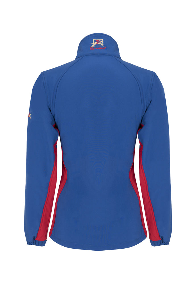 Paul Carberry PC Racewear  - PC Softshell Jacket Royal Blue/Red Back