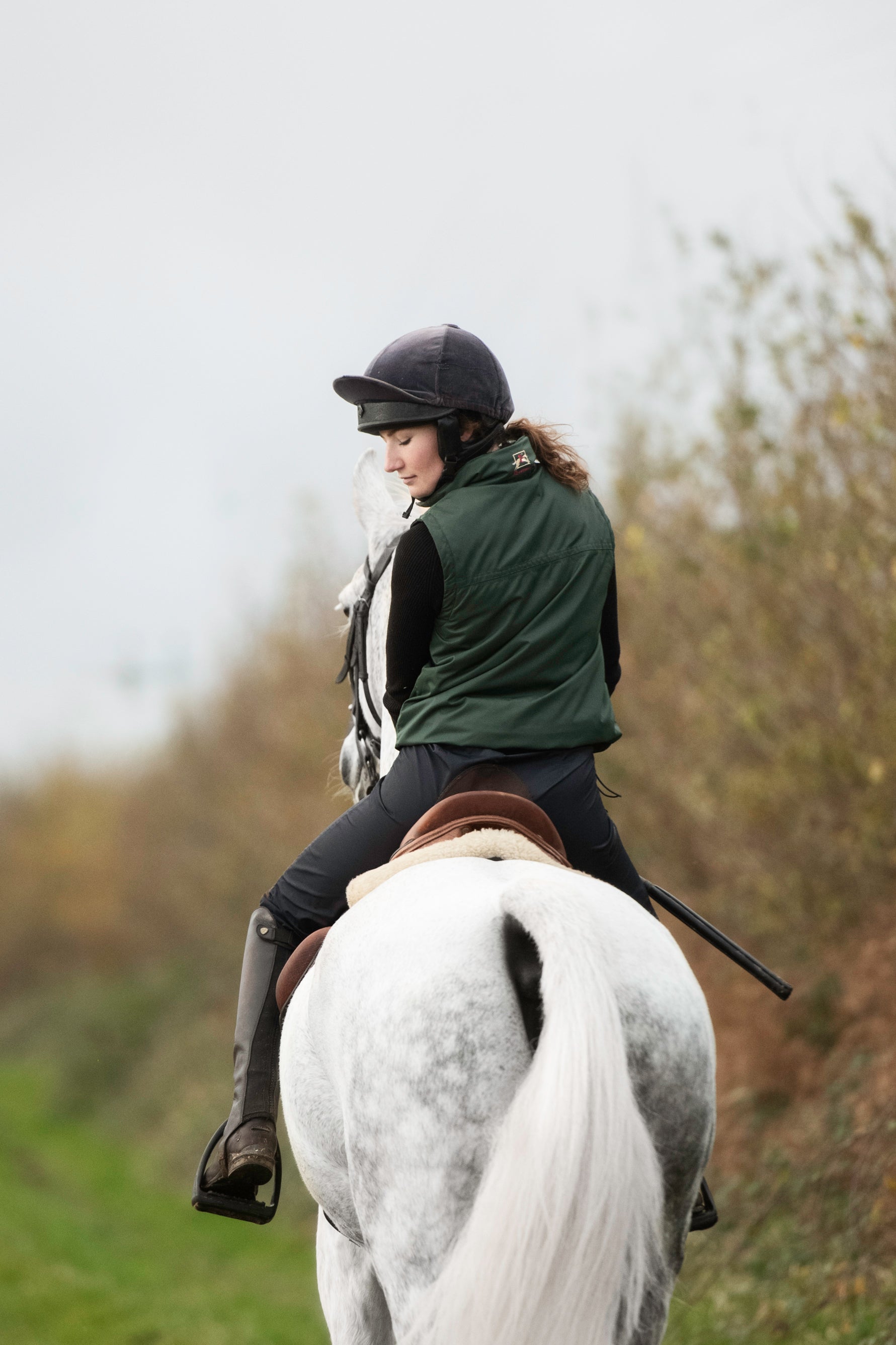 waterproof Fleece Sleeveless Horse Riding Gilet With Hood