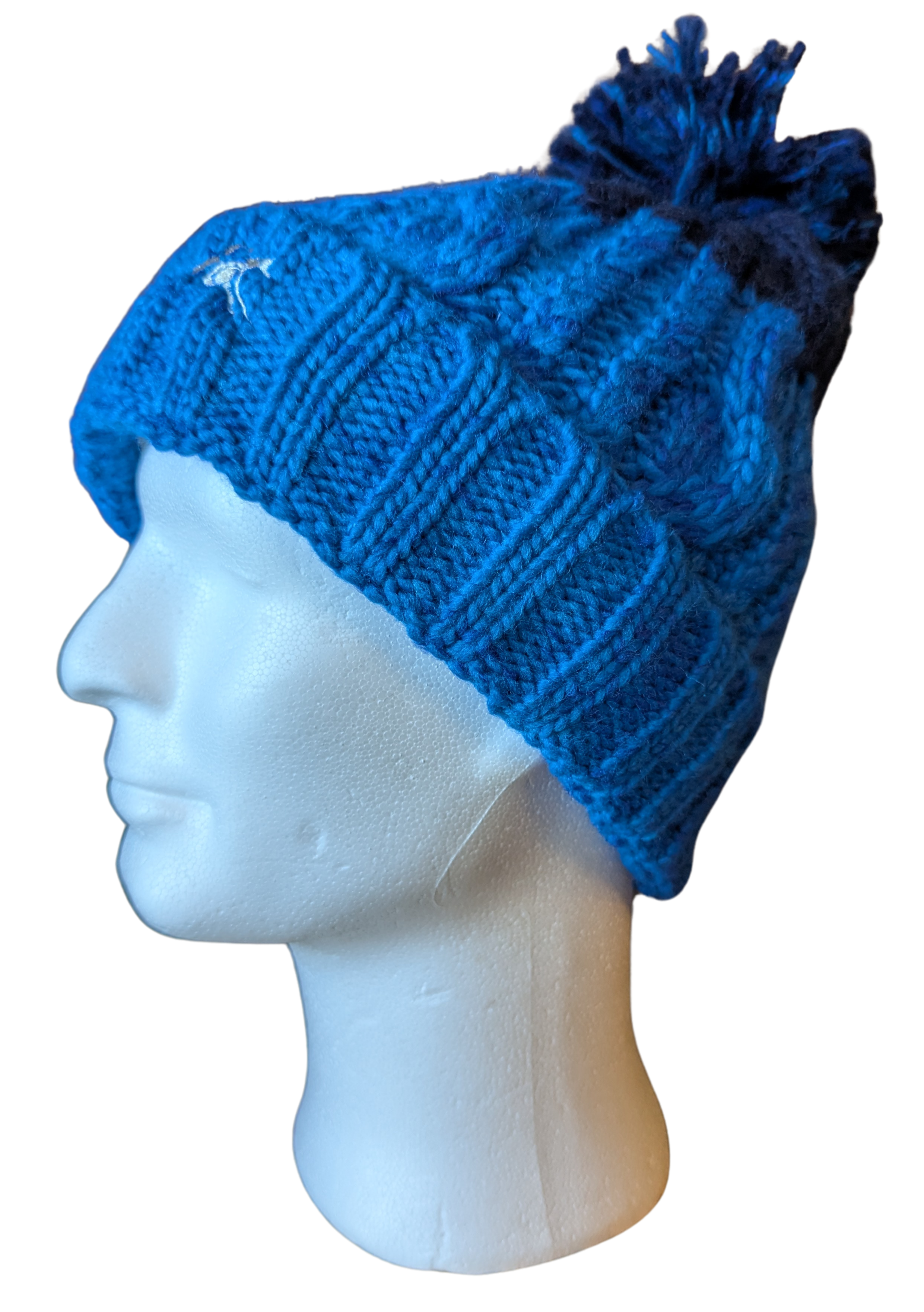 Bobble Hat Navy & Royal Blue