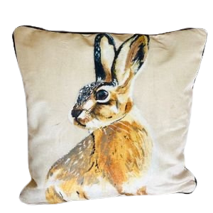 Hector Hare Velvet Cushion Cover