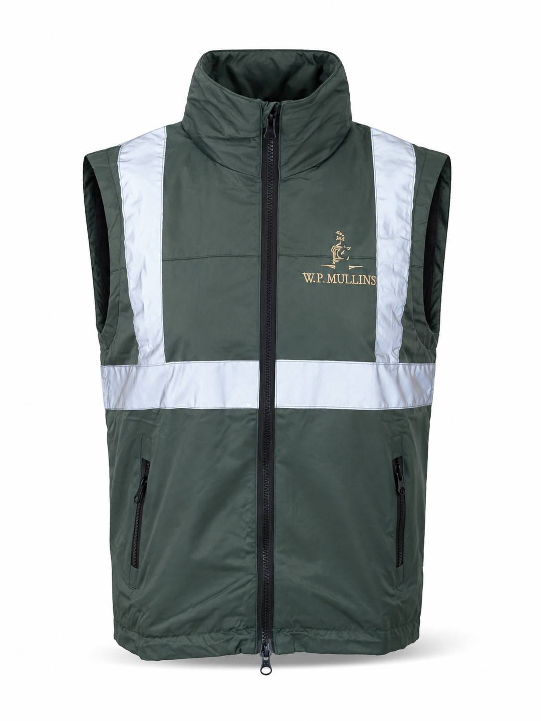 Sleeveless Warmer Green By Wp Mullins Hi Viz Detail