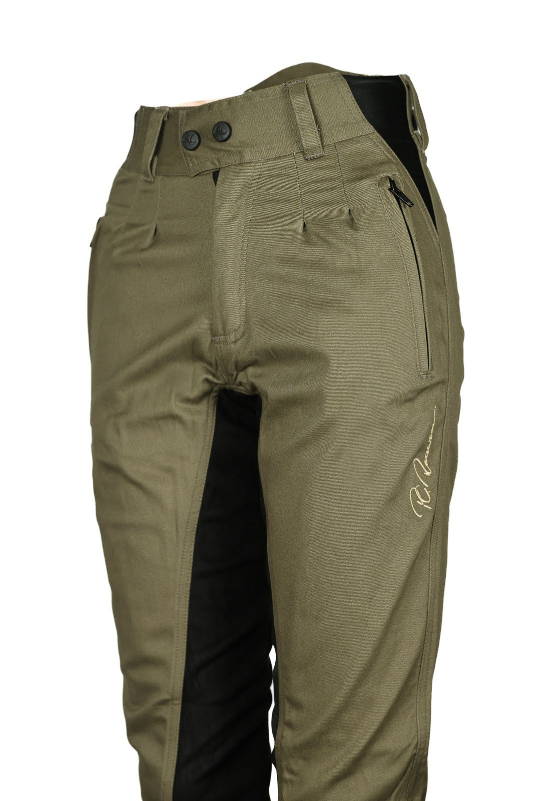 Adults Summer Breeches Duvall 150 - Moss Green