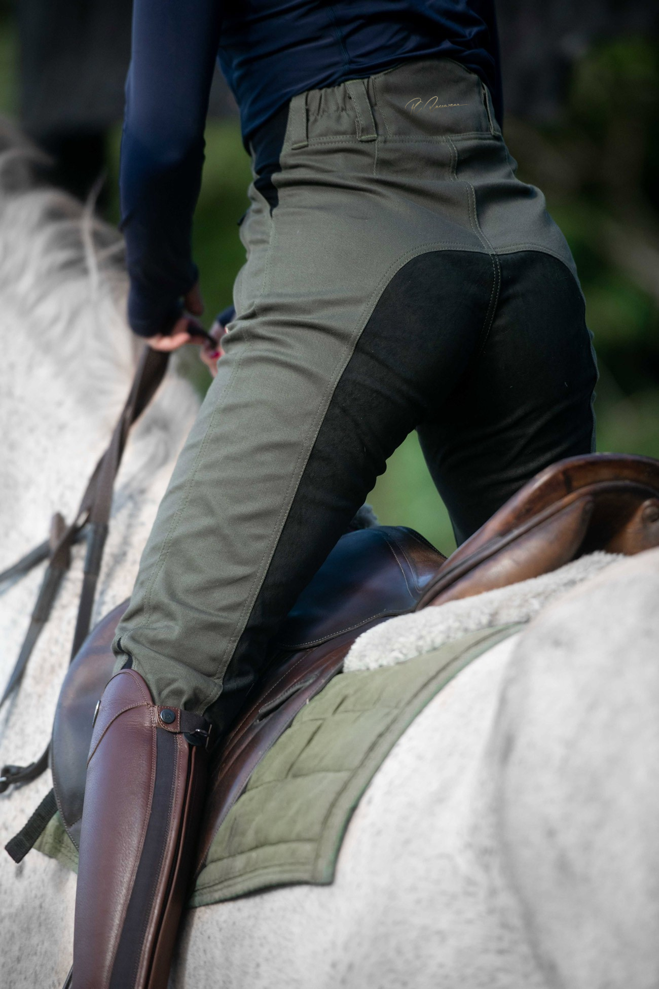 Adults Summer Breeches Duvall 150 - Moss Green