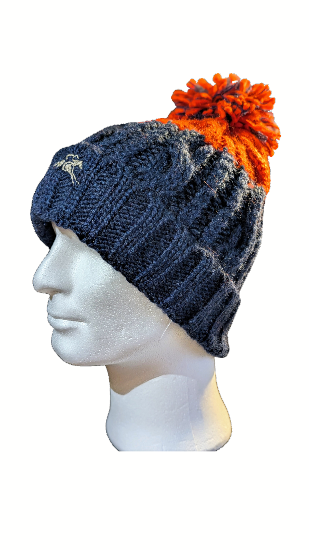 Bobble Hat Navy & Red