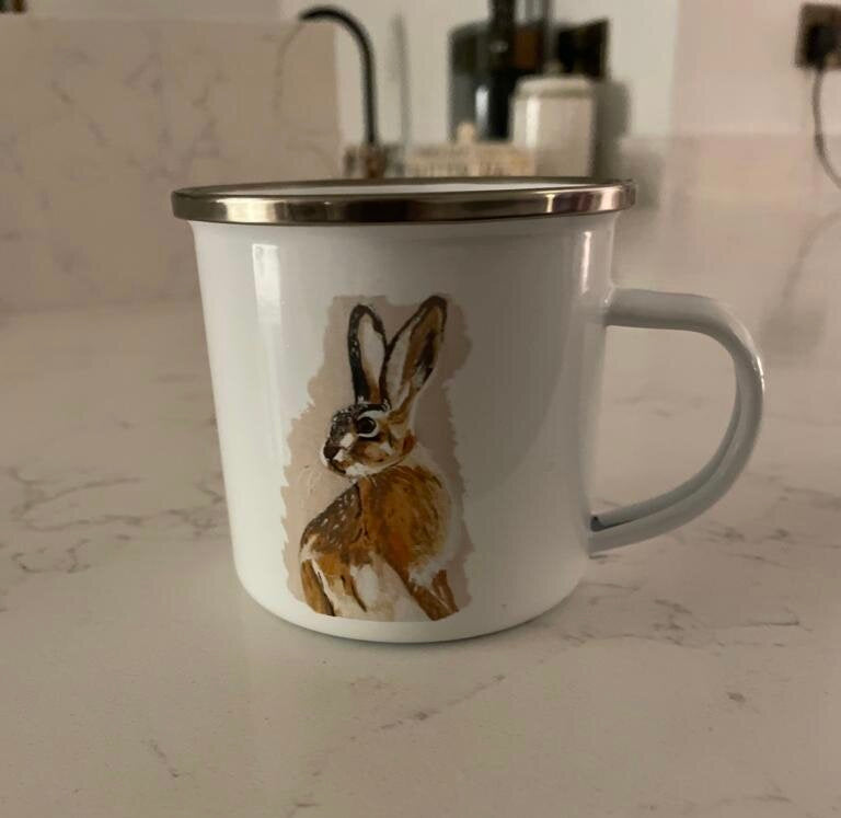 Hector the Hare Enamel Mug