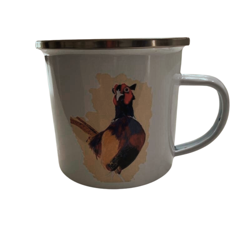 Phil the Pheasant Enamel Mug