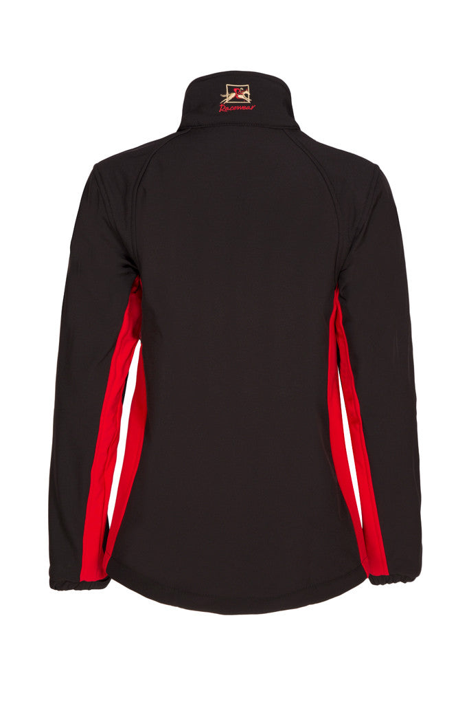 Paul Carberry PC Racewear - PC Softshell Jacket Black/Red (back view)