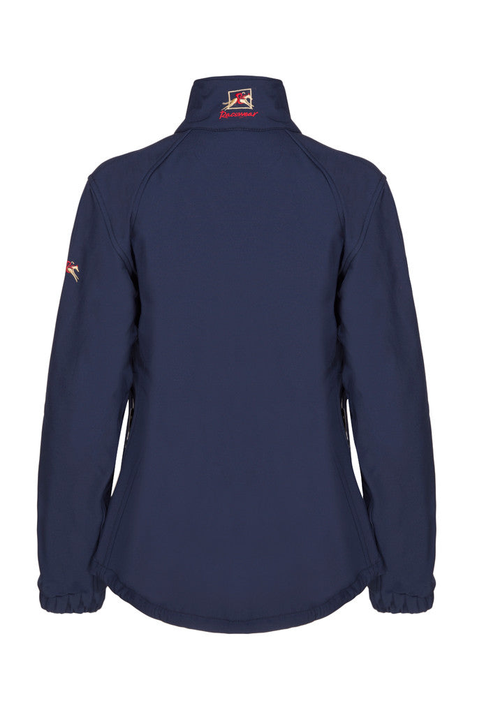 Paul Carberry PC Racewear Softshell Jacket Navy (back view)