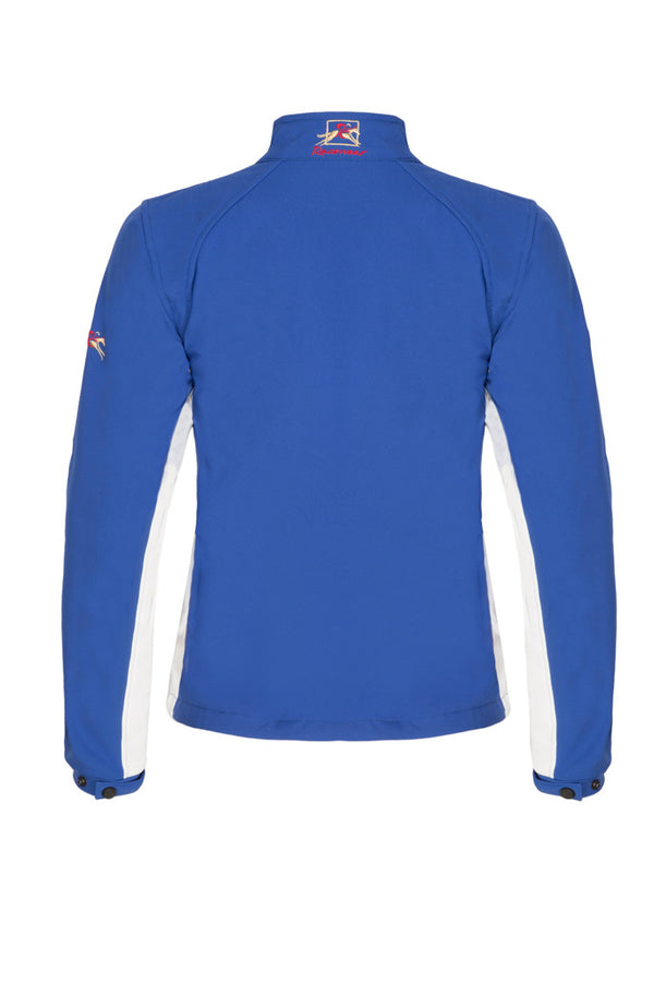 Paul Carberry PC Racewear Softshell Jacket Royal Blue/White (back view)