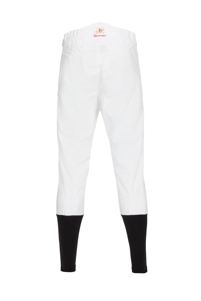 PC Race Breeches - White with Black Lycra (back view)