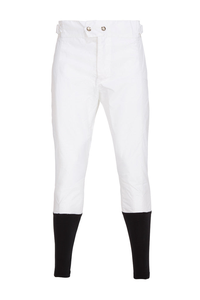 PC Race Breeches - White with Black Lycra
