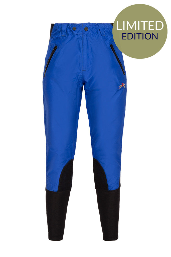 Paul Carberry PC Racewear Horse Riding Breeches Royal Blue Front - Limited Edition